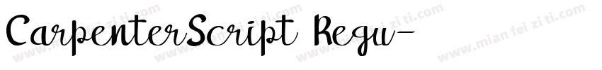 CarpenterScript Regu字体转换